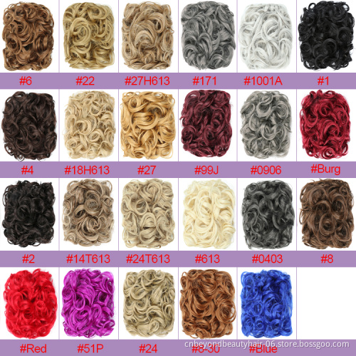 Synthetic Hair Pieces Steel fork Comb Clip In Curly Hair Extension Chignon Women Updo Cover Hairpiece Extension Hair Bun